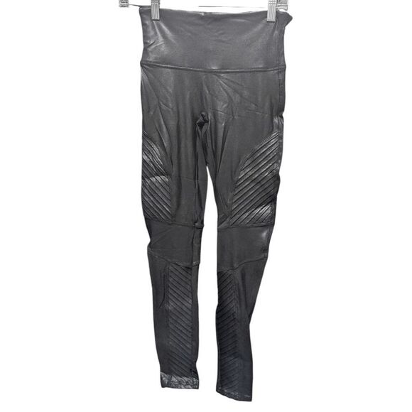 SPANX Faux Leather Moto Legging Size Small - Picture 2 of 3